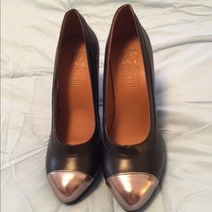 Silver toe heels